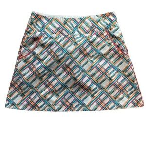 Adidas Golf White Diagonally Striped Golf Skort Size 4